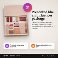 Presented like an influencer package, one per store